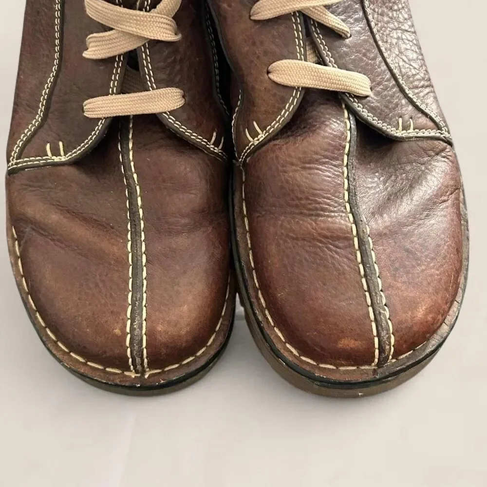 Dr. Martens Brown Leather Oxford Shoes Vintage Grunge Gorpcore Size 12